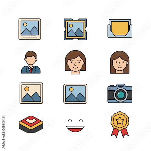 Smiling Face Emoticon Gold Medal.