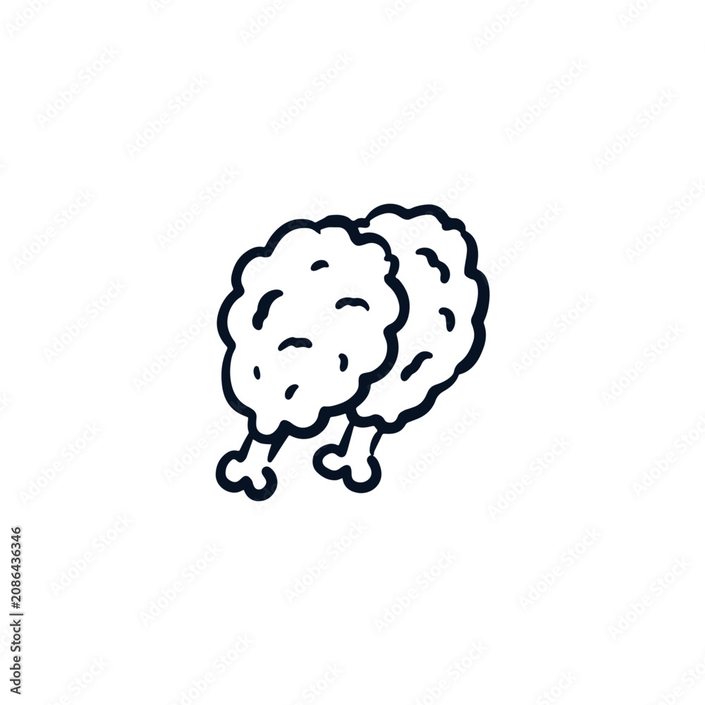 Obraz premium Fried chicken design vector illustration