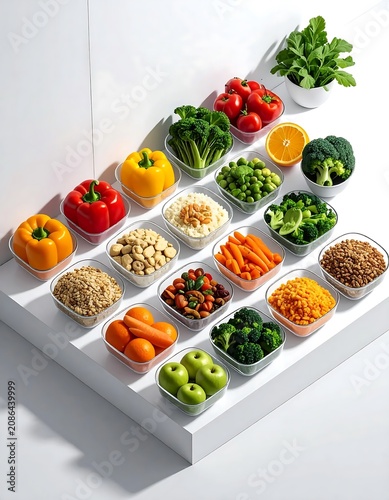 Colorful vegetable and tofu stir fry on white plate.