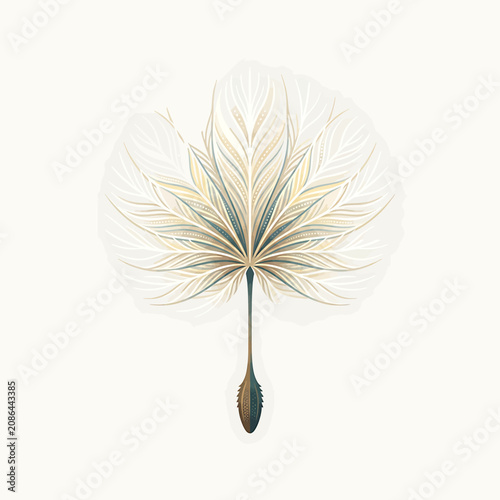 Canvastavla Delicate dandelion seed head with fluffy white parachutes.
