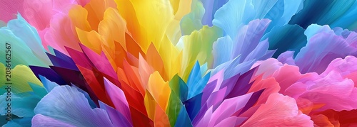 Vibrant Abstract Rainbow Color Explosion Background With Dynamic Textured Waves And Creative Art Design
