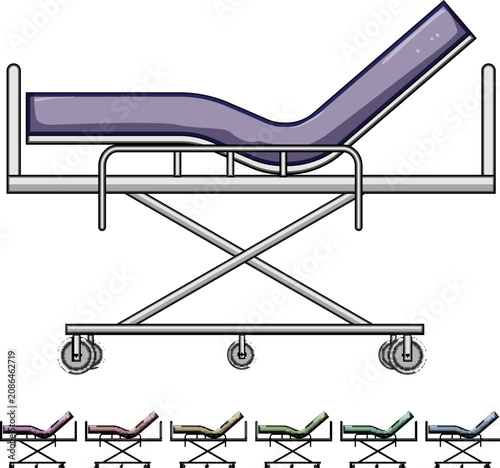 Εκτύπωση καμβά footboard hospital bed cartoon