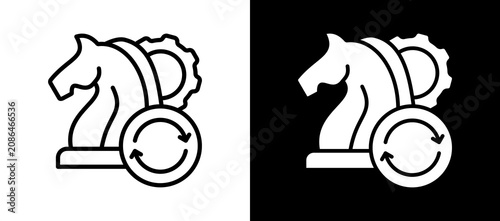 Bild auf Leinwand Recovery Strategy whiteblack icon