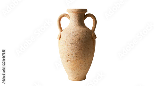Obraz na plátně Terracotta amphora with two handles, ancient Greek style vase