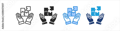 Fotografie Integrity Icon Set Multiple Style Vector Collection