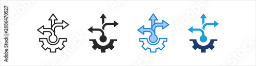 Foto Flexibility Icon Set Multiple Style Vector Collection