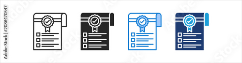 Konstfotografi Quality Control Icon Set Multiple Style Vector Collection