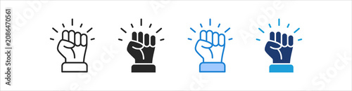 Photos Courage Icon Set Multiple Style Vector Collection
