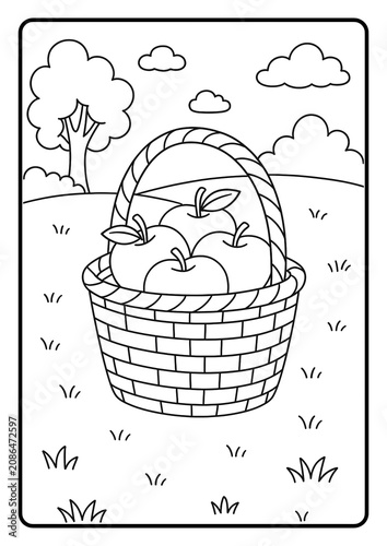 Cute donut coloring page with sprinkles and a small cupcake, featuring bold outlines for kids.