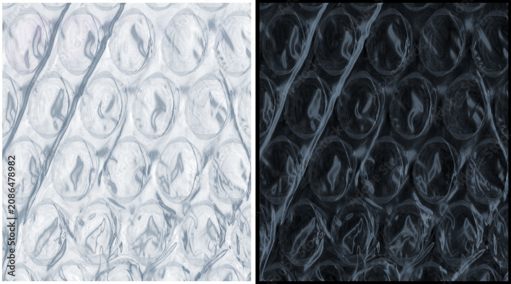 Fototapeta premium Quilted fabric textures, gray and black backgrounds, embossed patterns, seamless designs