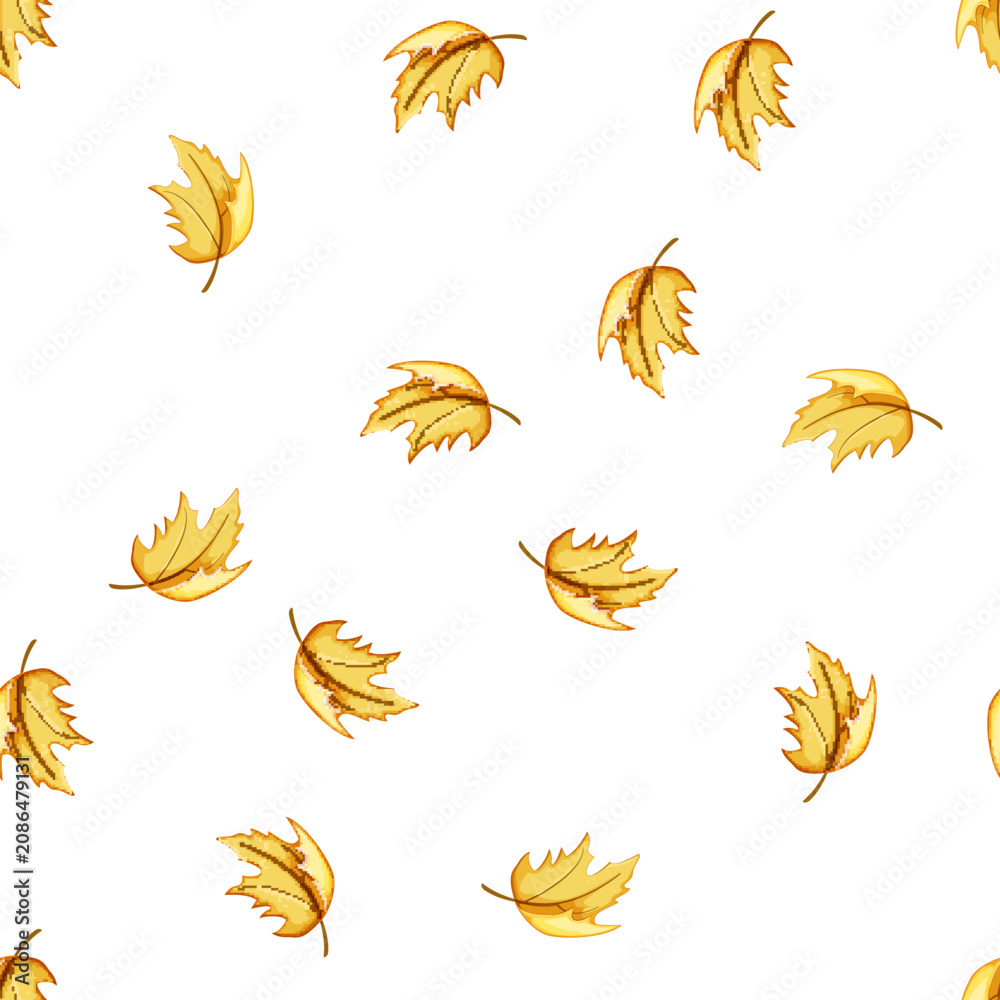 Obraz premium pattern fall maple leaf cartoon. red canadian, autumn flag, symbol yellow fall maple leaf sign vector