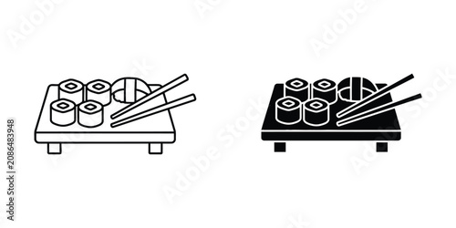 Two Clothespins Holding White Towels on Drying Racks Line Art Illustration
