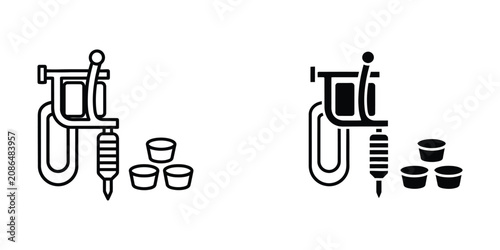 Toilet Signs Vector Icons Set Line Art Restroom Symbols Isolated Black and White