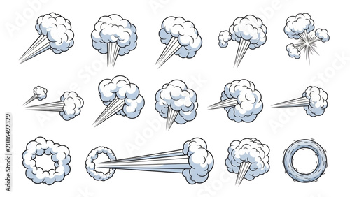 Bilde på lerret Tornadoes form in stormy weather with clouds and strong winds outdoors