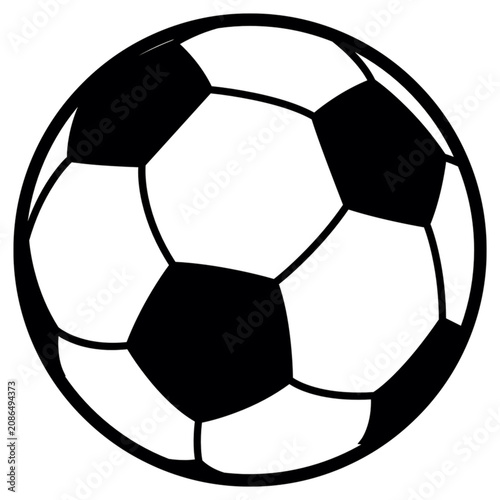 Photos Black and white classic soccer ball icon isolated on white background