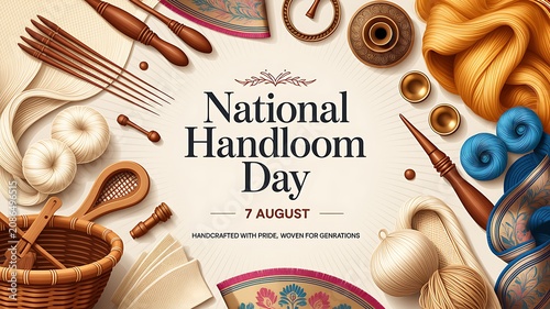 National handloom day celebration with traditional tools