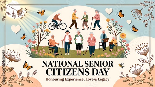 National senior citizens day celebration with active elderly