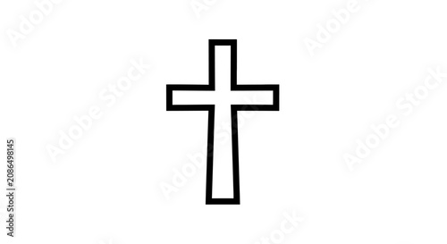 Tableau sur toile Cross symbol represents a sacred icon widely recognized for its importance in religious faith traditions