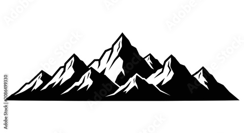 Foto Mountains stand as a majestic silhouette representing natural grandeur and the spirit of outdoor adventure