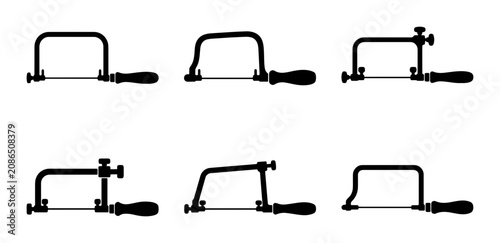 Canvastavla Hacksaw Set, Metal Cutting Tools, Hand Saw Icons, Workshop Equipment, DIY Suppli