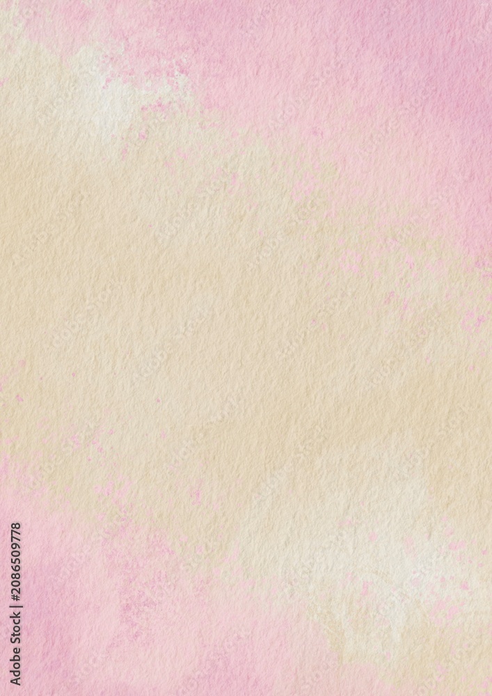 Fototapeta premium Abstract light Beige and Pink Watercolor Background for Sweet Romantic , ice cream, drinks and fasion.