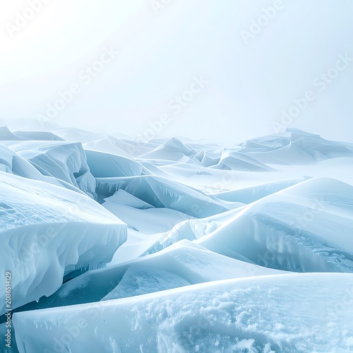 Frozen Iceberg Landscape in Arctic Environment.
