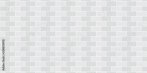Vászonkép Tiles seamless pattern. White ceramic tile background.