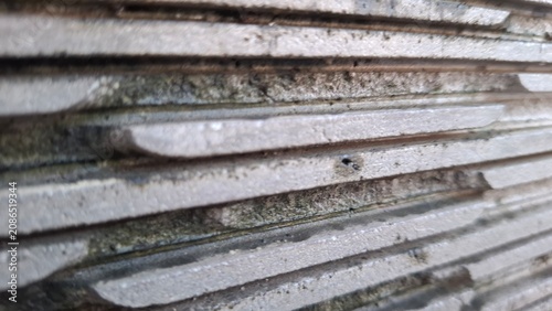 Weathered wooden fence panel texture close up
