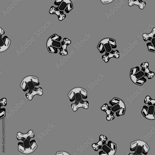 Foto seamless pattern injury cervical neck collar cartoon