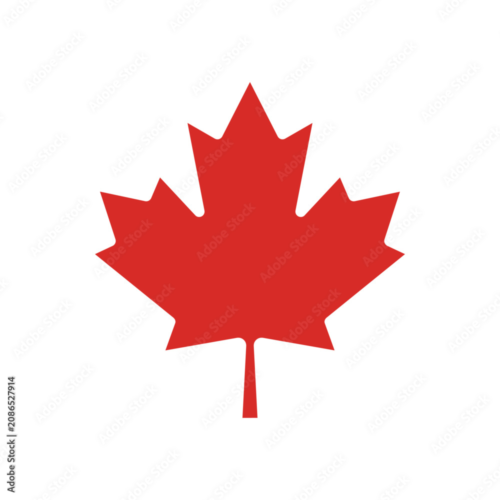 Obraz premium Maple Leaf Flag of Canada Vector Illustration