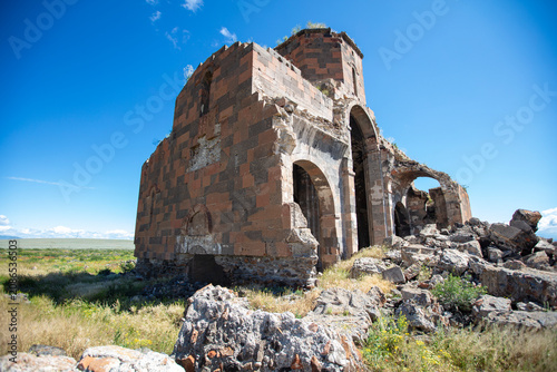 Bild auf Leinwand Mren Cathedral Historic Ruins in Digor Kars Province Turkey Eastern Anatolia Cul