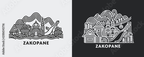 Bild auf Leinwand Zakopane Poland Tatra Mountains Cityscape Design