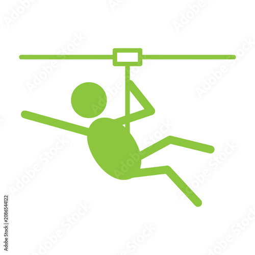 Принти на полотні Person ziplining outdoors recreational activity