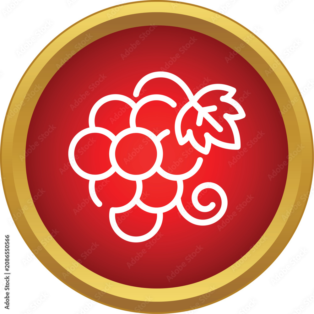 Obraz premium Grape fruit bunch icon representing viticulture and wine