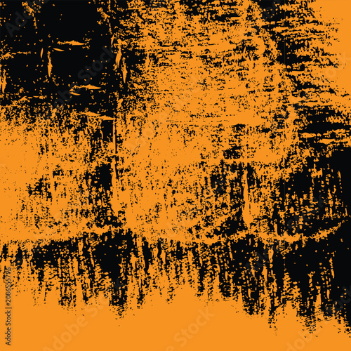 Abstract Orange and Black Grunge Texture Background