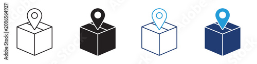 Receive Order at Pick Up and Collection Point Icon in Outline and Solid Styles