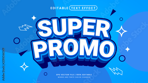 Super sale promo 3d editable text effect style