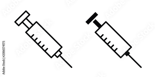 Tableau sur toile Needle icon outline elements set