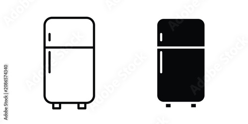 Canvastavla Fridge icon outline elements set