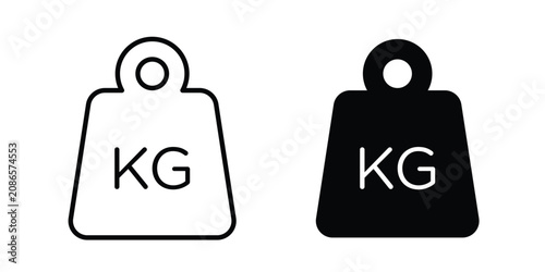 Obraz na płótnie Weight icon outline elements set