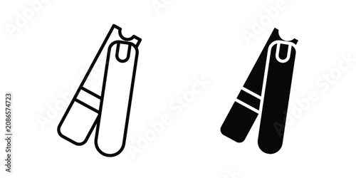 Fotografía Nail clippers icon outline elements set