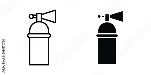 Fotografía Air horn icon outline elements set