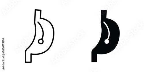 Fotografía Endoscopy icon outline elements set