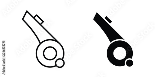 Fotografía Whistle icon outline elements set