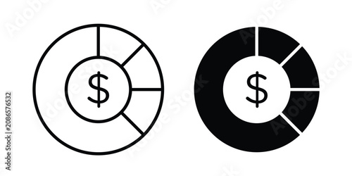 Foto Asset allocation icon outline elements set