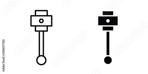 Photos Car Piston icon outline elements set