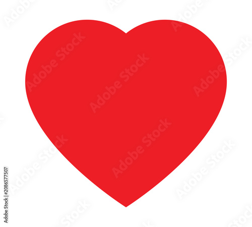 red heart shape symbol icon vector illustration isolated
