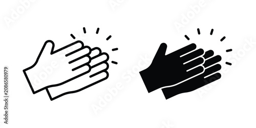 Foto Clapping hands icon kit for branding