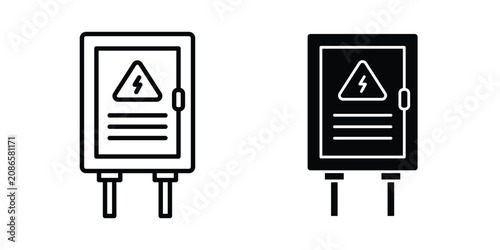 Bild auf Leinwand Electricity box icon kit for branding