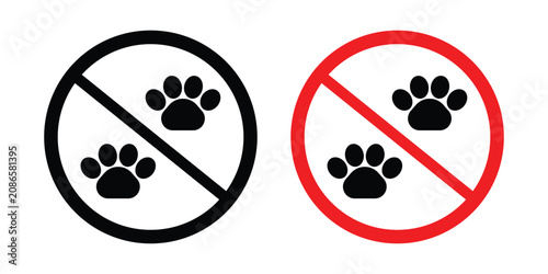 Canvas Print Forbidden dog pet sign kit for branding